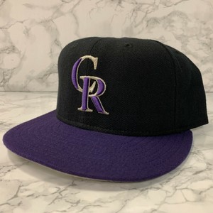 black and purple fitted hats
