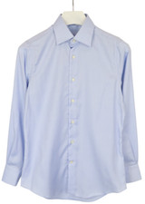 SUITSUPPLY Slim Fit Formal Shirt Men's MEDIUM Button Up Patterned Blue