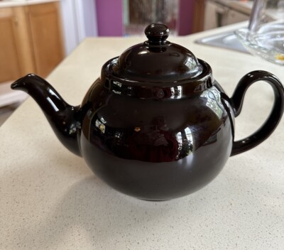 Vintage Brown Porcelain Teapot Made In England - Main Image