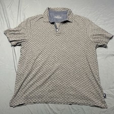Vineyard Vines Edgartown Polo Shirt Adult L Gray Short Sleeve Mens Fish Print