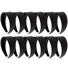 Motique Accessories 2 Inch Wide Leather Like Headband Solid Hair band for Women