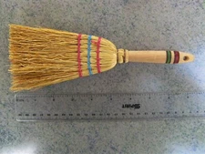 MINIATURE NATURAL BROOM - Yucca-corn Fiber Bristles -Wood handle- natural