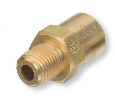 5/8-18 RH x 1/4 MNPT Welding Gas Fitting Argon Inert Gas, AW-15A