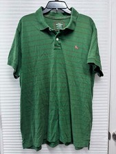 Old Navy Mens Green Stripe Cotton Polo Shirt  Size XXL