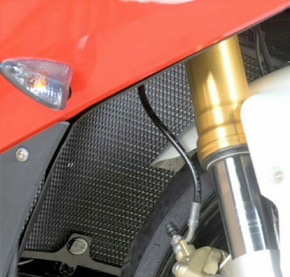 R&G RACING BLACK RADIATOR GUARD / COVER  for  BMW S1000RR (2010 - 2014) Models