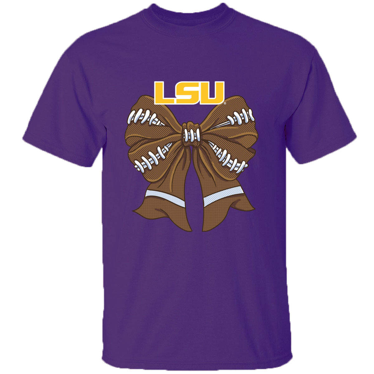 Tigers Football Bow Tee Tigers Football Bow Tee