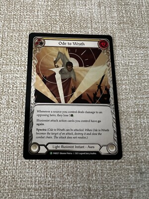 Flesh & Blood Ode To Wrath Foil FAB027 Promo Card CCG | eBay