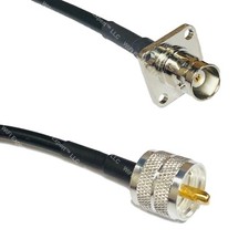 RFC195 BNC Flange Female to PL259 UHF Male Coax RF Cable USA-Ship Lot