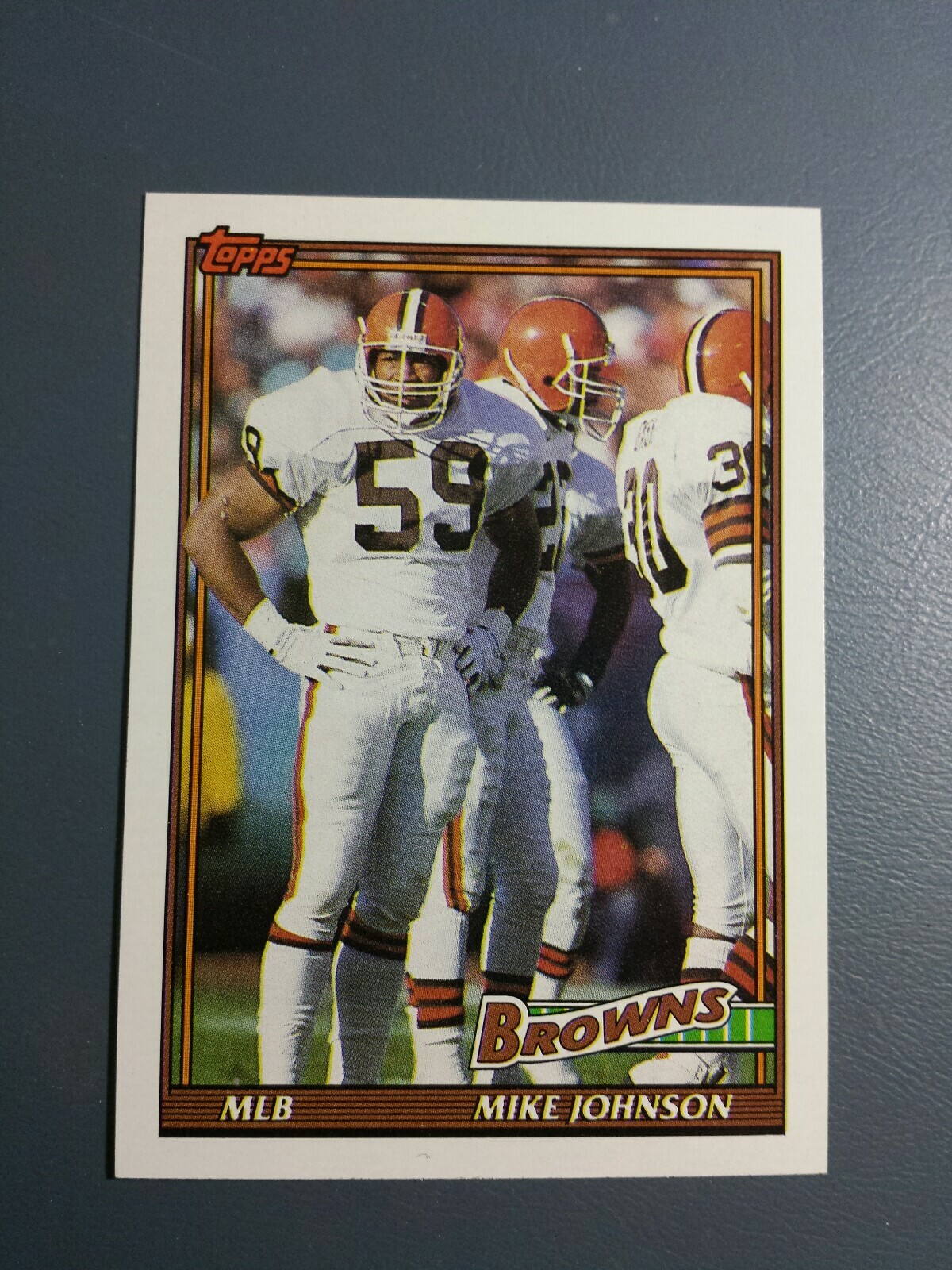 MIKE JOHNSON 1991 TOPPS FOOTBALL Card # 592 C1287