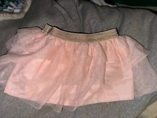 Carters Girls 18 Months Pink Gold Tiered Tulle Elastic Waist Tutu Skirt