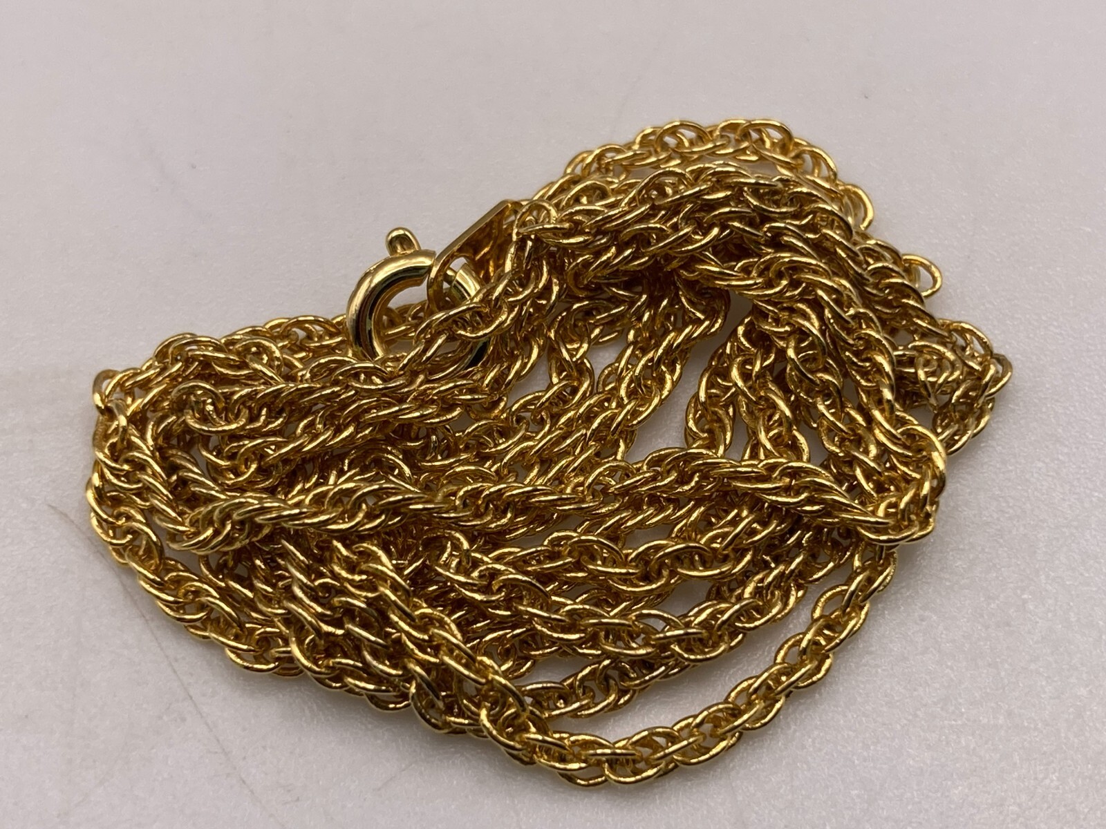 14k Gold Plated 2mm Singapore Twisted Curb Chain Neck… Gem