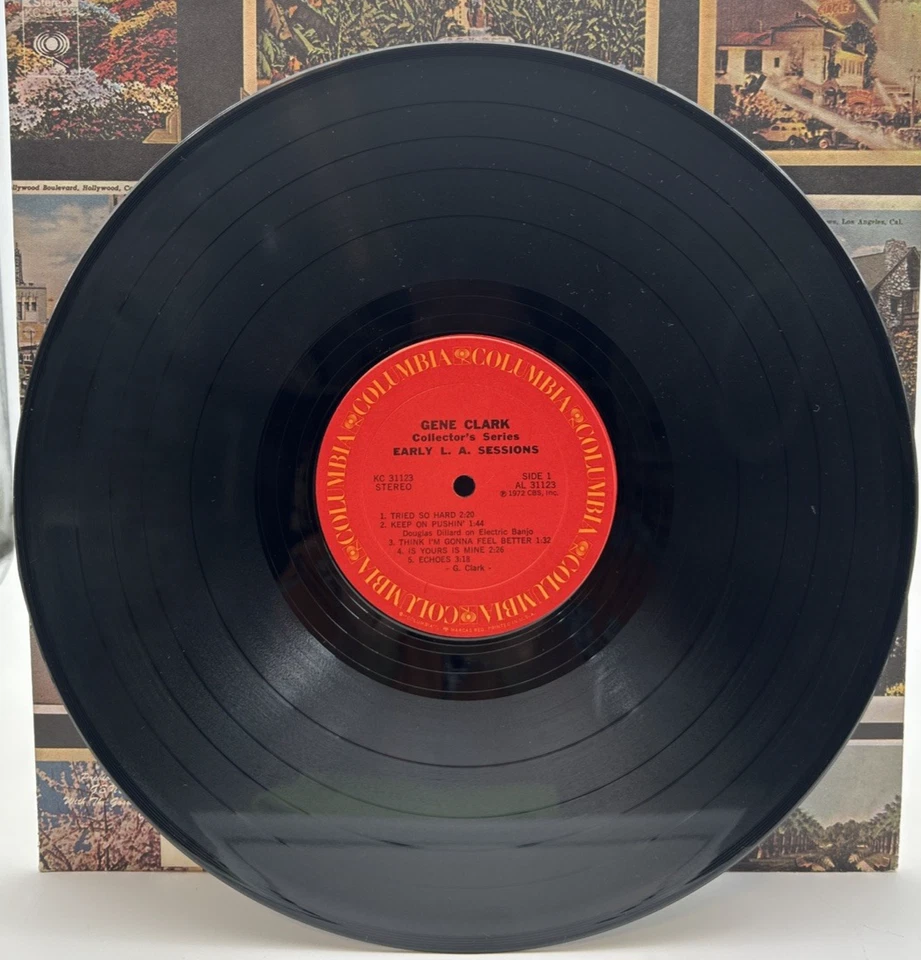 GENE CLARK "Collector's Series: Early L.A. Sessions" LP 1972 w/ Timing Strip UC Foto 3 de 4