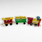 Fisher Price Vintage 1973 Circus Train Set 991 , 3 Piece, Pull Toy