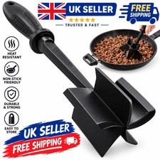 1x Non Stick Mince Meat Masher Beef Ground Chopper Resistant Heat Potato Masher