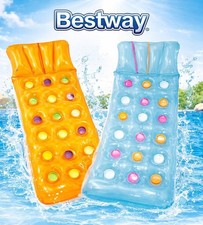 Bestway Inflatable Pool Sun Lounger 1.88m Floating Lilo Adult Swim Float Relax
