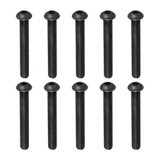 10 Pcs M8-1.25x64mm Button Head Socket Cap Bolts Screws 10.9 Grade Alloy Steel