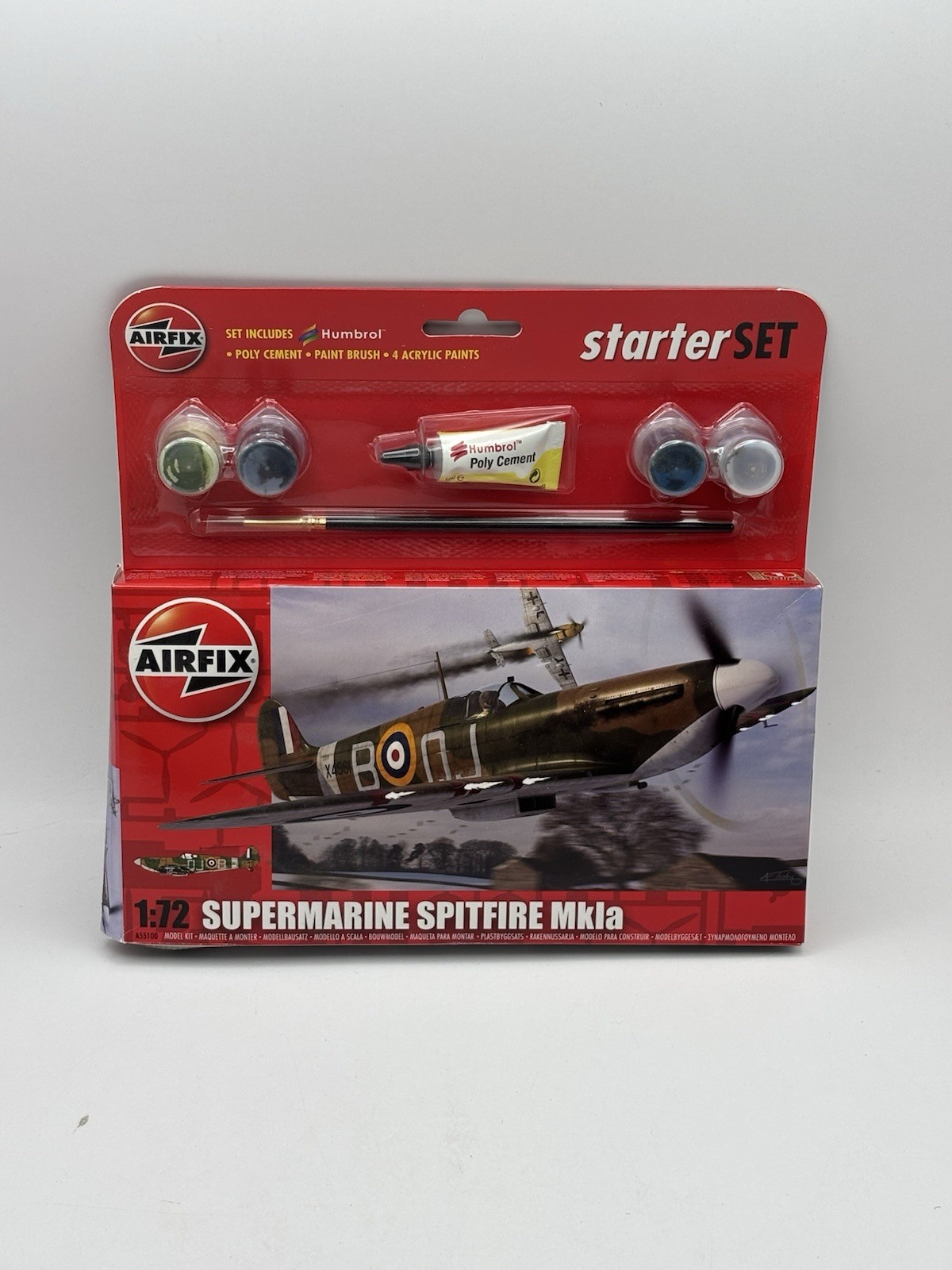 Airfix Supermarine Spitfire MK1a Model Kit 1:72 - Brand New - Fast Dispatch