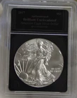 2017 US Silver Eagle $1 Gem Unc Black Bradford Slab