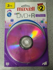 3pk Maxell 4.7GB Color DVD R 1-16X Speed - NEW