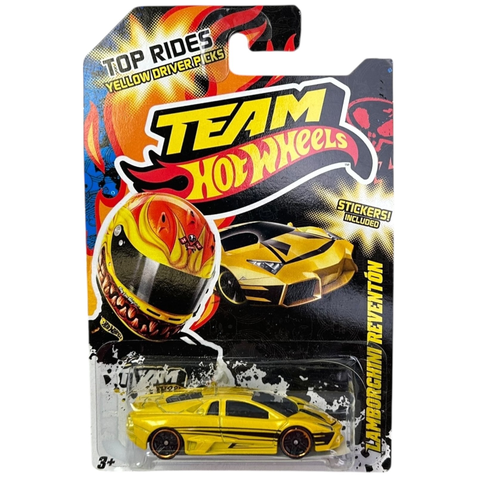 Hot Wheels Team Lamborghini Reventon Yellow Top Rides 1:64 2011 Mattel Target