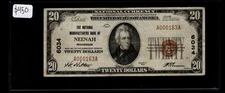 Neenah Wisconsin National Currency Charter 6034 1929 Twenty Dollar A000163A