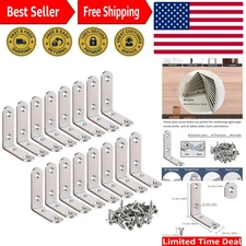 16Pcs L Bracket Corner Brace 2.5 x 2.5 Inch Stainless Steel Corner Brackets, ...