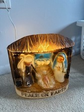 Table Top Christmas Nativity Scene Blow Mold 1973 Dapol Plastics, Inc.