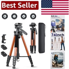 Versatile 74 Tripod with Enhanced Stability - Ideal for Mirrorless and DSLRs
