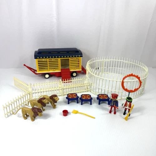 Vtg 90's 1991 Playmobil 3727 Lion Tamers Romani Circus Retired Set No Box
