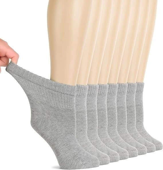 Lightweight Women's Diabetic Ankle Bamboo Thin Socks, 8 Pairs, by Hugh Ugoli