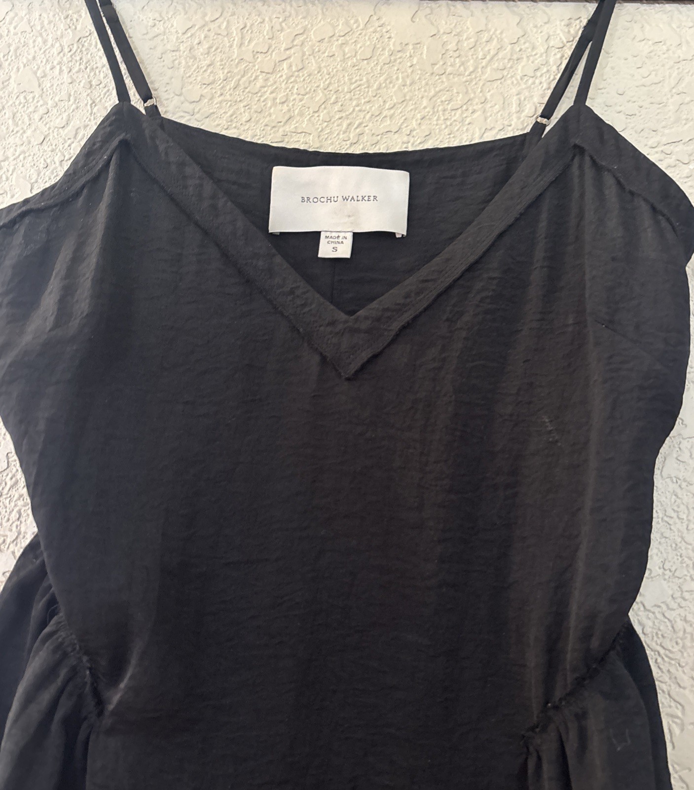 BROCHU WALKER Black Basic Spahetti Strap VNeck Dr… - image 10