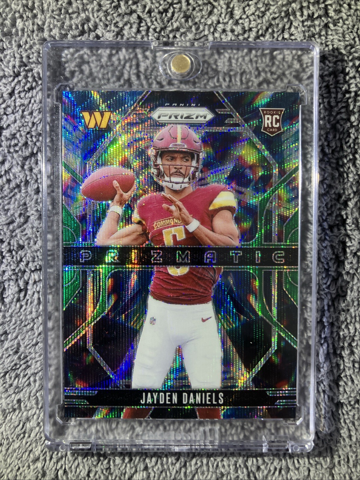 2024 Panini Prizm - Prizmatic Jayden Daniels #3 Green Wave Prizm (RC)