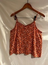 SO Juniors Medium Lace Trim Brown Floral Camisole NWT Lightweight Flowy
