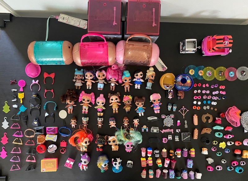 Lol Surprise Huge Lot 200+ Pcs Dolls Lil Sisters Pets Car Record Players & more
