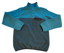 Patagonia Synchilla Snap T Women's XS Fleece Pullover Blue Teal Trim 25455