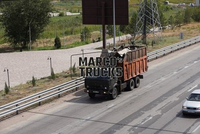 LKW Foto Kamaz Baukipper Kasachstan grün #w7ck
