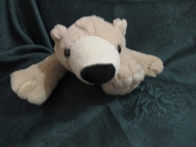 Eisbär - Plüsch Kuscheltier  liegend ca. 30 cm - beige - P 12 -