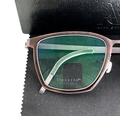 LINDBERG STRIP 9731 037/C9FJ T407 U14 Burgundy Square Eyeglasses