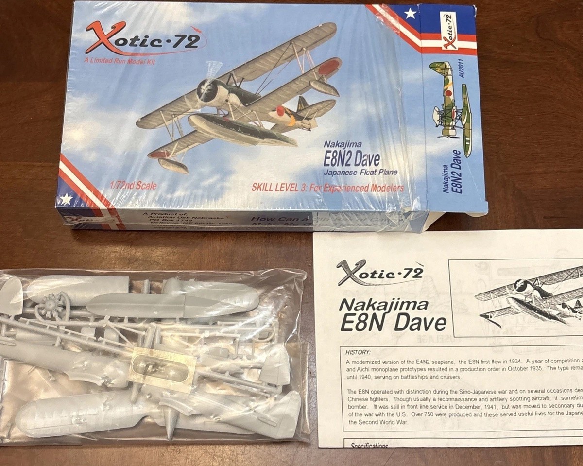 xotic 72 nakajima E8N2 rare Model Kit Japanese Float Airplane