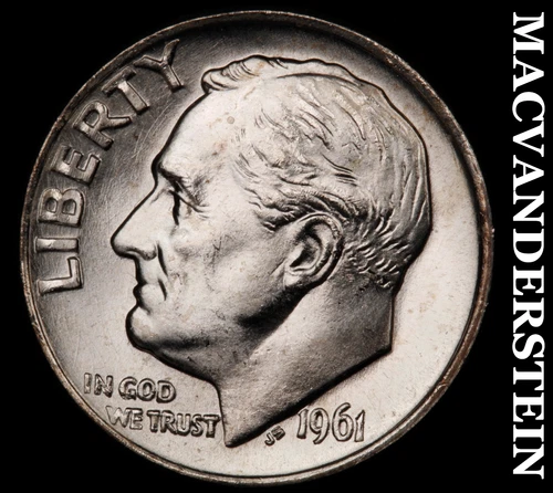1961 Roosevelt Dime- Silver Choice Gem Brilliant Uncirculated Luster #i3526