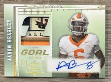 2024 Leaf Trinity #1GG-AB1 Aaron Beasley Laundry Tag Patch AUTO #1/25