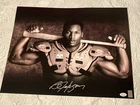 Bo Jackson Signed 16x20 Photo”Bo Knows” Shoulder Pads, Bat. JSA. NEW HOF