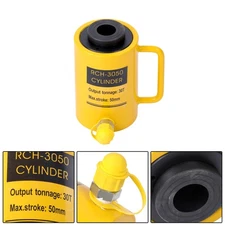 30 Ton Hollow Low Height Hydraulic Cylinder 50mm/2 Inch Stroke Single Acting