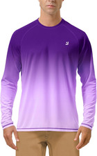 Mens UPF 50 UV Sun Protection Shirts Outdoor Long Sleeve SPF Rash Guard for Fis