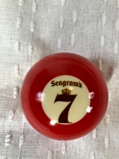 Vintage Seagrams 7 Billiard Pool Ball Red Whisky Whiskey Decorative Rare Seven