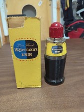 Vintage Waterman’s Blue Black Ink 16oz Bottle With Box No. 116 Used