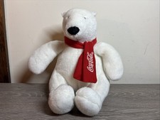 Coca Cola Collectible Polar Bear Red Scarf Plush 2007