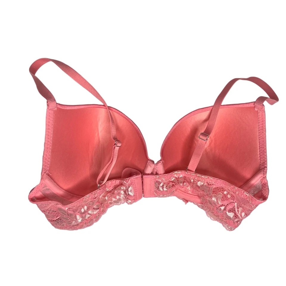 胸罩尺寸 36B 粉红色轻薄衬垫钢圈蕾丝细节 — 第 2/4 张图片