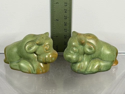 Frankoma Bull Salt And Pepper Shakers