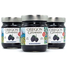 Oregon Growers Marionberry Fruit Spread - All-Natural Jam, Made in Oregon, 3-Pac